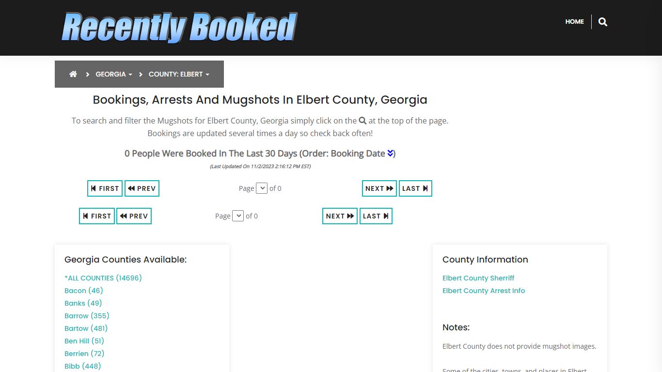 Recent bookings, Arrests, Mugshots in Elbert County, Georgia